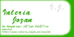 valeria jozan business card